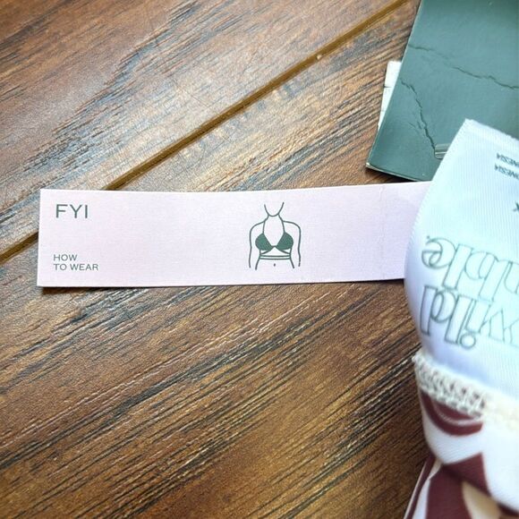 NWT Wild Fable Size X (14-16) Brown Swirl Bikini Swim Top Floral Triangle - Picture 9 of 10